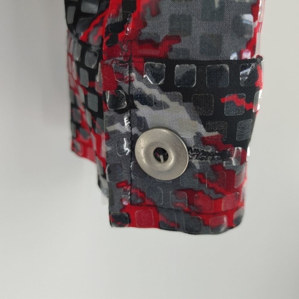 Notations Clear Sequin Jacket Red/Black/Gray Size… - image 8